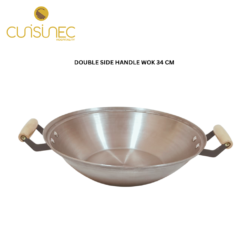 CUI DBL SIDE HDL WOK 34 CM BKS