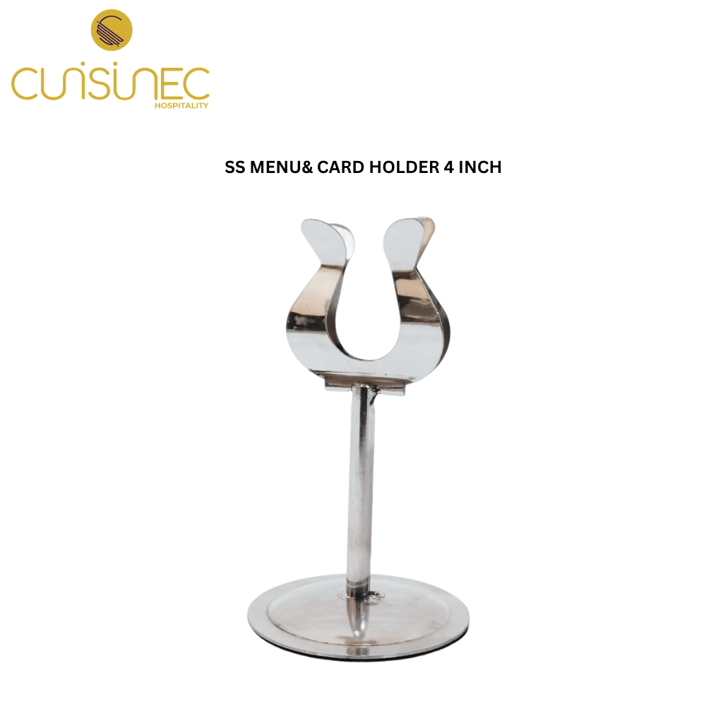 CUI SS MENU& CARD HOLDER 4 INCH CHL