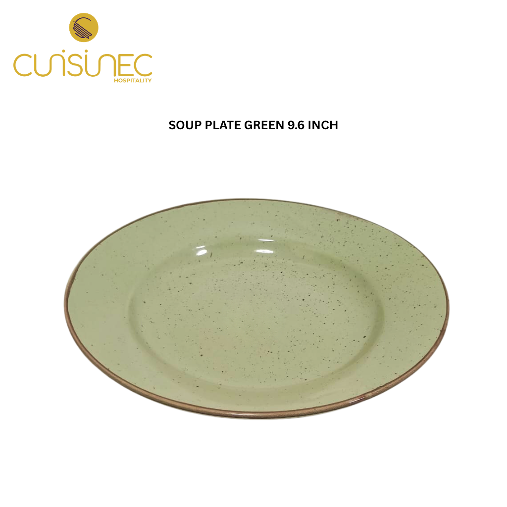 CUI SOUP PLATE GREEN 9.6 INCH DNW