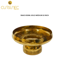 CUI SNACK BOWL GOLD MEDIUM 10 INCH GIF