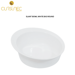 CUI SLANT BOWL WHITE BIG ROUND SAP