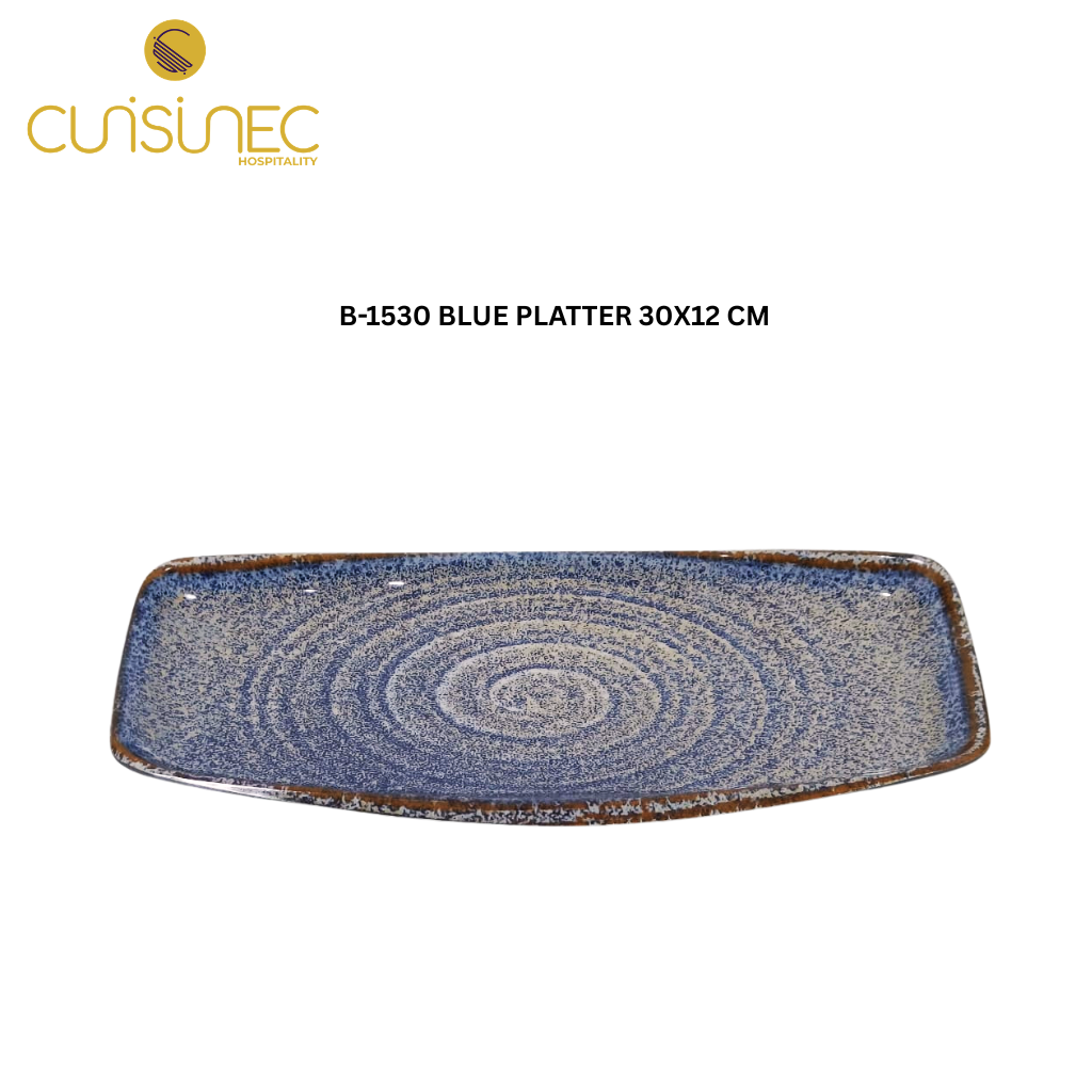 CUI B-1530 BLUE PLATTER 30X12 CM FRI