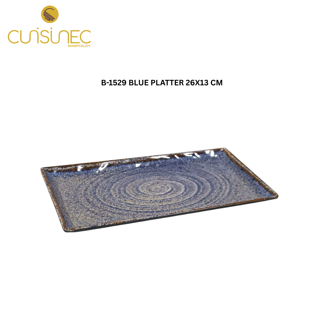 CUI B-1529 BLUE PLATTER 26X13 CM FRI