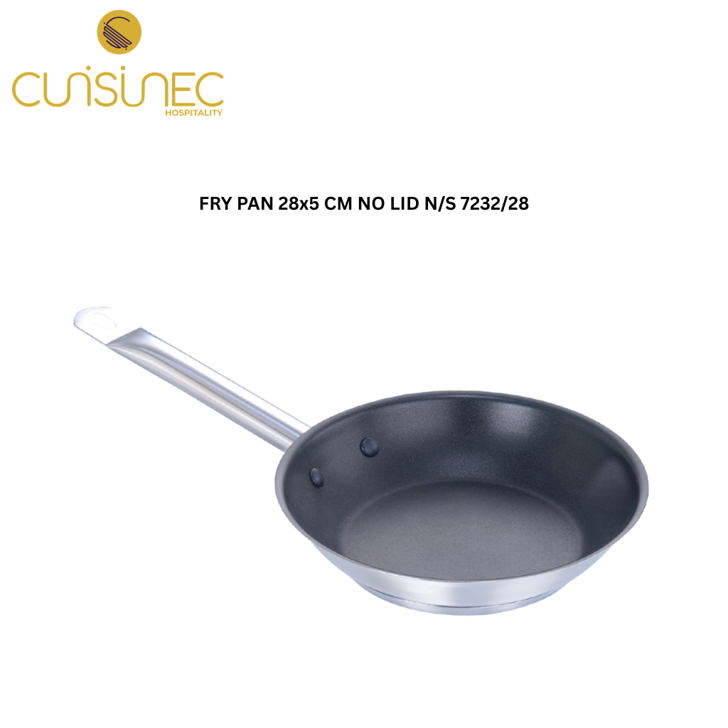 CUI FRY PAN 28x5 CM NO LID N/S 7232/28 SSP