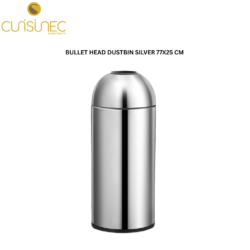 CUI BULLET HEAD DUSTBIN SILVER 77X25 CM BKS