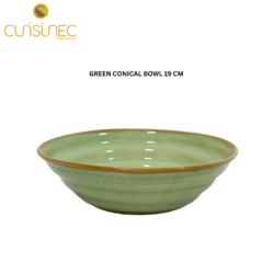 CUI GREEN CONICAL BOWL 19 CM CHL