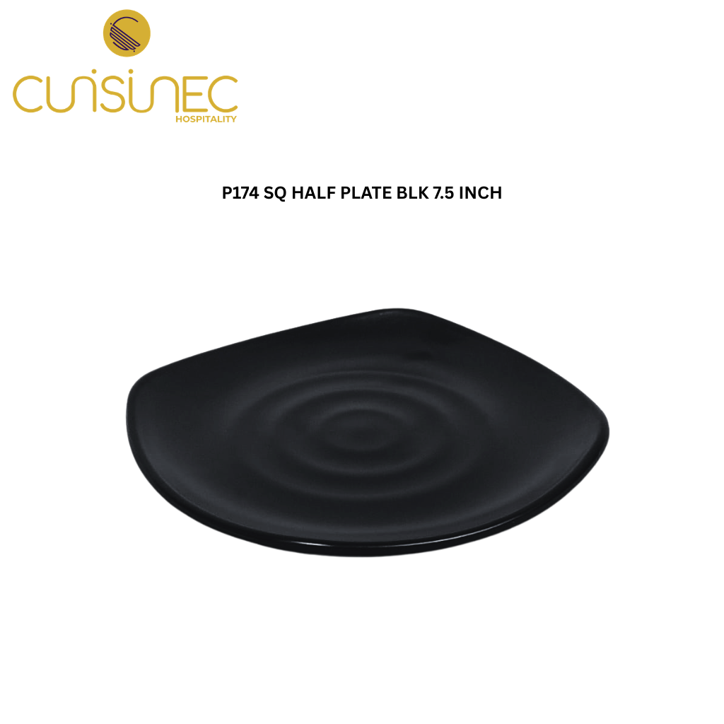 CUI P174 SQ HALF PLATE BLK 7.5 INCH GRP