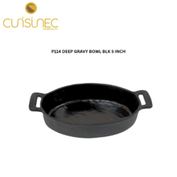 CUI P114 DEEP GRAVY BOWL BLK 5 INCH GRP