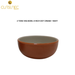 CUI 2TONE VEG BOWL 4 INCH TERRACOTA +BROWN SVL
