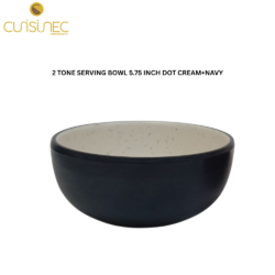 CUI 2TONE SERVING BOWL 5.75 INCH DOT CREAM+NAVY SVL