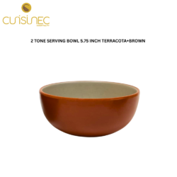 CUI 2TONE SERVING BOWL 5.75 INCH TERRACOTA+BROWN SVL