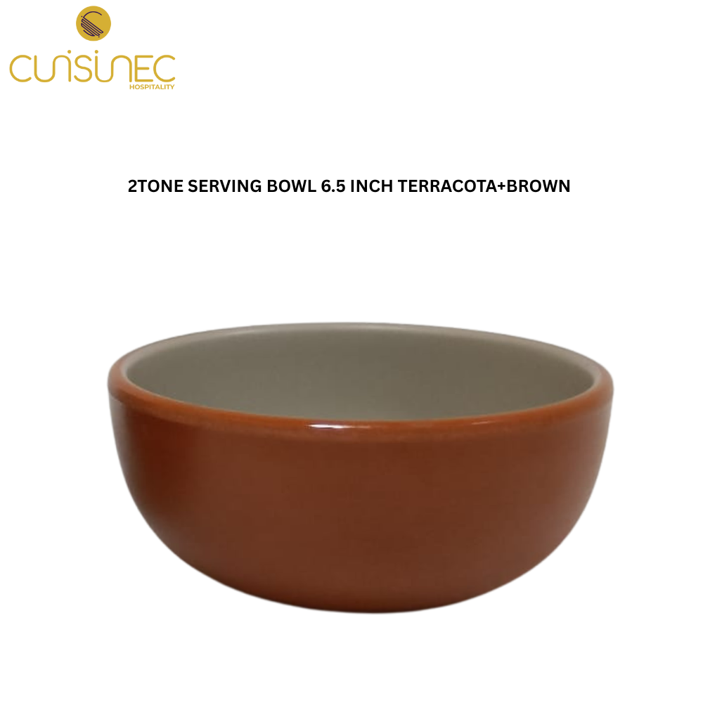CUI 2TONE SERVING BOWL 6.5INCH TERRACOTA+BROWN SVL