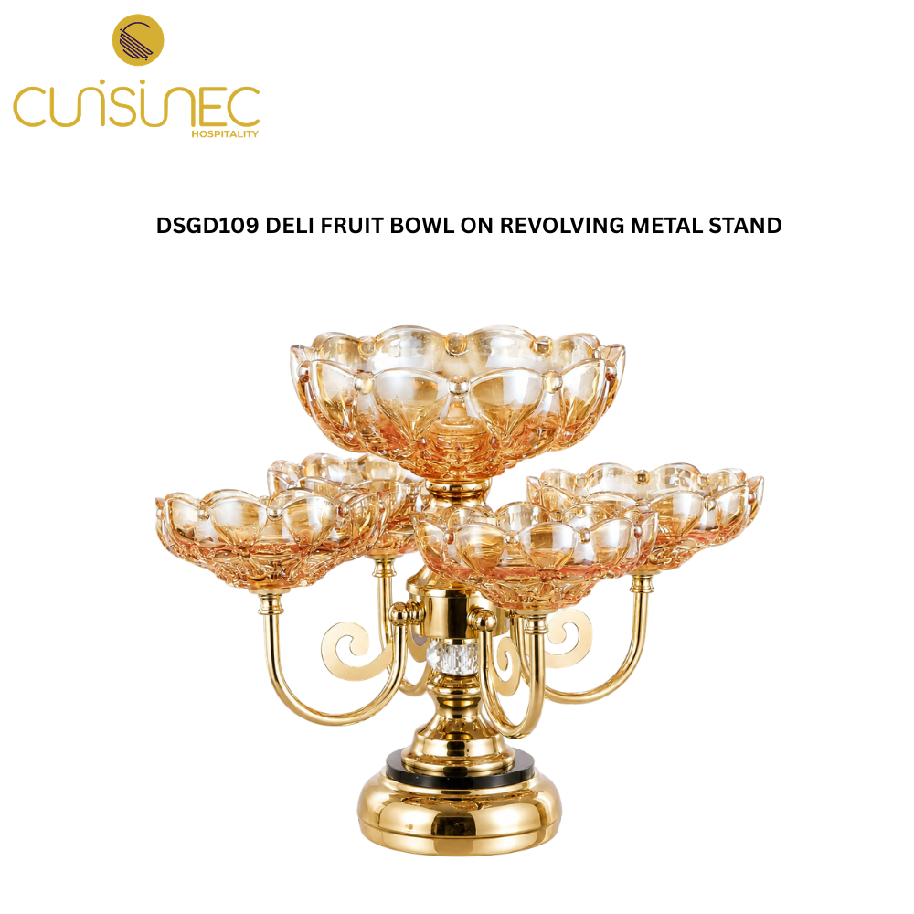 CUI DSGD109 DELI FRUIT BOWL ON REVOLVING METAL STAND ALX