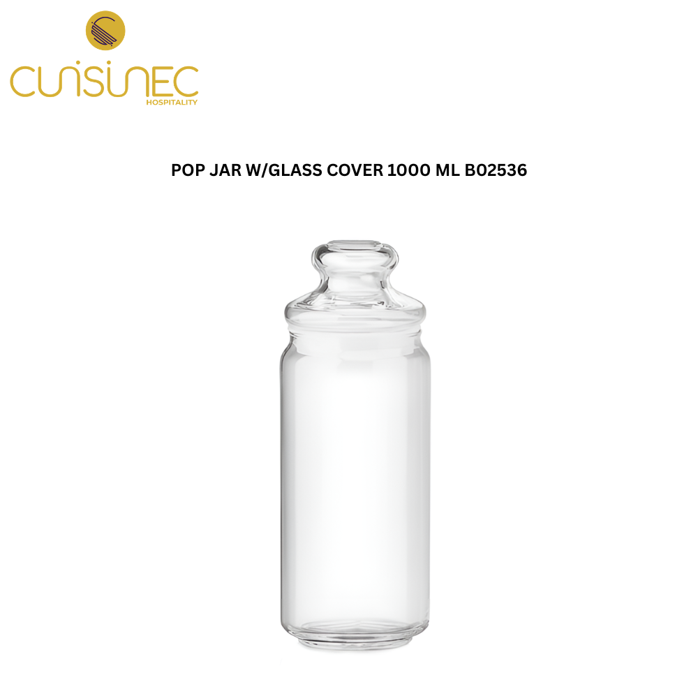 CUI POP JAR W/GLASS COVER 1000 ML B02536 OGL