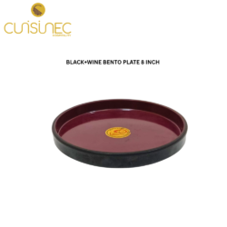 CUI BLACK+WINE BENTO PLATE 8INCH DNT