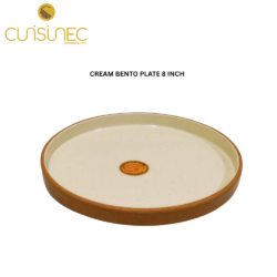 CREAM BENTO PLATE 8 INCH