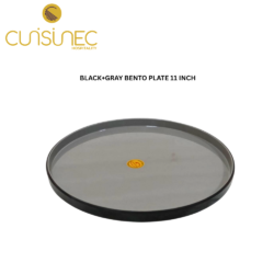CUI BLACK+GRAY BENTO PLATE 11INCH DNT
