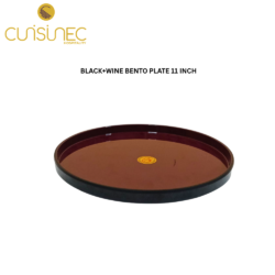 CUI BLACK+WINE BENTO PLATE 11INCH DNT