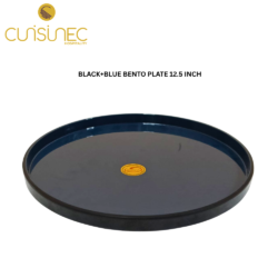CUI BLACK+BLUE BENTO PLATE 12.5INCH DNT