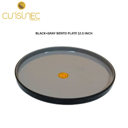 CUI BLACK+GRAY BENTO PLATE 12.5 INCH DNT