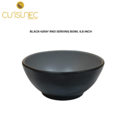 CUI BLACK+GRAY RND SERVING BOWL 6.8 INCH DNT