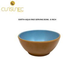 CUI EARTH+AQUA RND SERVING BOWL 6INCH DNT