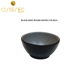 CUI BLACK+GRAY RND KATORI 3.75INCH DNT