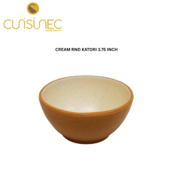 CUI CREAM ROUND KATORI 3.75 INCH DNT