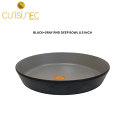 CUI BLACK+GRAY ROUND DEEP BOWL 8.5 INCH DNT