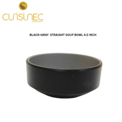 CUI BLACK+GRAY  STRAIGHT SOUP BOWL 4.5INCH DNT