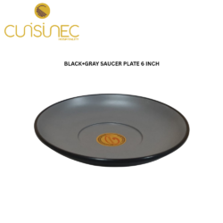 CUI BLACK+GRAY SAUCER PLATE 6 INCH DNT