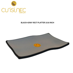 CUI BLACK+GRAY RECT PLATTER 10.8INCH DNT
