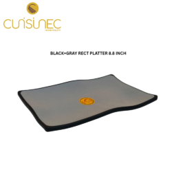 CUI BLACK+GRAY RECT PLATTER 8.8INCH DNT