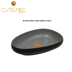 CUI BLACK+GRAY  BOAT BOWL 8INCH DNT