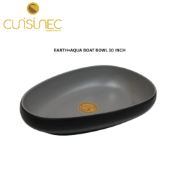 CUI BLACK+GRAY BOAT BOWL 10INCH DNT