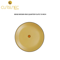 CUI BEIGE BROWN RND QUARTER PLATE 7.5 INCH DNT