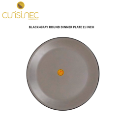 CUI BLACK+GRAY RND DINNER PLATE 11 INCH DNT