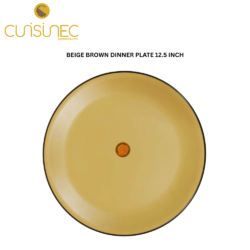 CUI BEIGE BROWN DINNER PLATE 12.5 INCH DNT