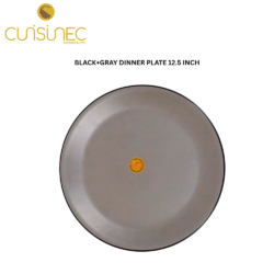 CUI BLACK+GRAY DINNER PLATE 12.5 INCH DNT