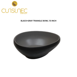 CUI BLACK+GRAY TRIANGLE BOWL 7.5INCH DNT