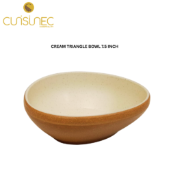 CUI CREAM TRIANGLE BOWL 7.5 INCH DNT