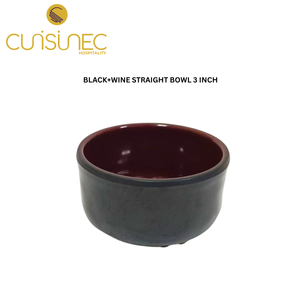 CUI BLACK+WINE STRAIGHT BOWL 3INCH DNT