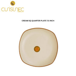 CUI CREAM SQ QUARTER PLATE 7.5 INCH DNT