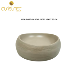 OVAL PORTION BOWL IVORY HEAVY 20 CM