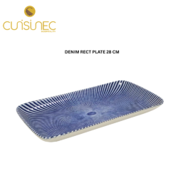 V023-L-2470 DENIM RECT PLATE 28 CM