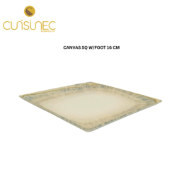 V023-L-3011 CANVAS SQ W/FOOT 16 CM
