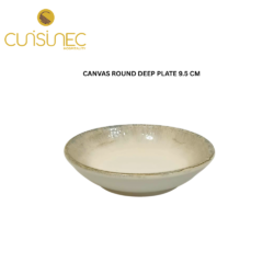 V023-L-3017 CANVAS ROUND DEEP PLATE 9.5 CM