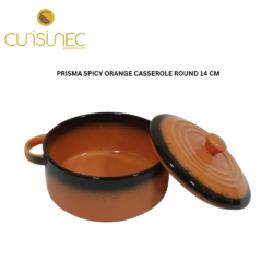 V024-G1-2197 PRISMA SPICY ORANGE CASSEROLE ROUND 14 CM