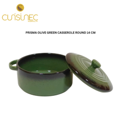 V024-G1-2198 PRISMA OLIVE GREEN CASSEROLE ROUND 14 CM