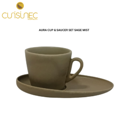 V-029-L-73-CG33-52649/50 AURA CUP & SAUCER SET SAGE MIST